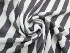 20m Roll of Striped Fleece- Dark Grey #5066