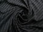 30m Roll of Elegant Stripe Soft Crepe- Black/ White