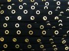 18m Roll of 16mm Cotton Eyelet Tape- Black / Gold #438