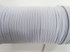 182m Roll of 3mm Braided Elastic- White #1004M