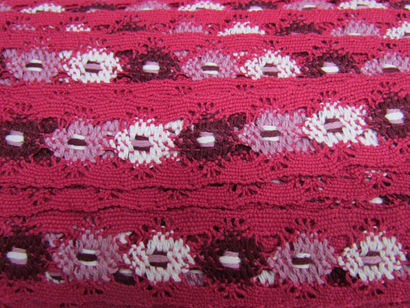 Sunshine Raspberry Laces 35mm Cotton lace Trim- Raspberry Delight #594 | Trims Fabric Online