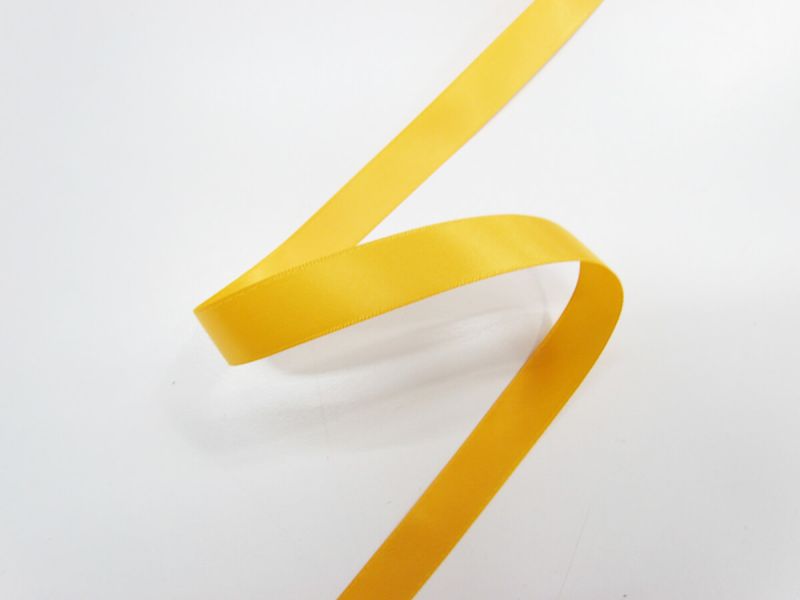 Dally Ribbon 16mm Double Faced Satin Ribbon- Daisy Yellow #T217 | Deadstock Trims ...