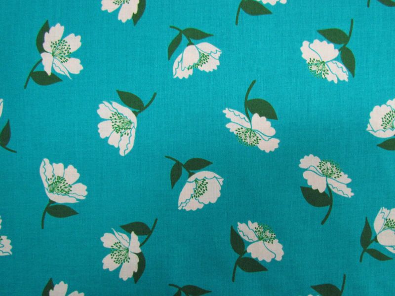 Ruby Star Society Cotton- Juicy- Fluttering- Dark Turquoise | Natural ...